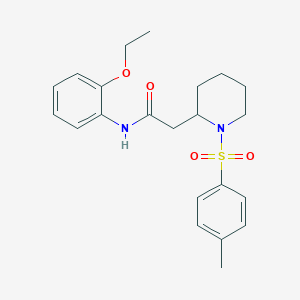 molecular formula C22H28N2O4S B2933760 N-(2-ethoxyphenyl)-2-(1-tosylpiperidin-2-yl)acetamide CAS No. 941904-49-0