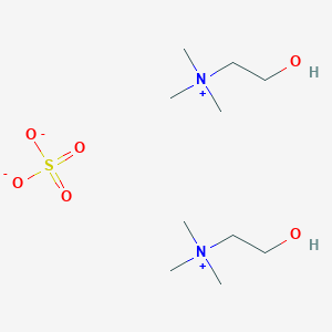 molecular formula C10H28N2O6S B2933761 Bis((2-hydroxyethyl)trimethylazanium) sulfate CAS No. 13232-47-8