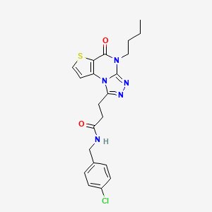3-(4-butyl-5-oxo-4,5-dihydrothieno[2,3-e][1,2,4]triazolo[4,3-a]pyrimidin-1-yl)-N-(4-chlorobenzyl)propanamide