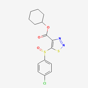 Cyclohexyl 5-[(4-chlorophenyl)sulfinyl]-1,2,3-thiadiazole-4-carboxylate