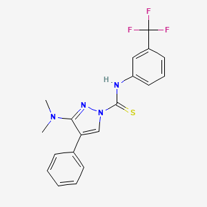 3-(dimethylamino)-4-phenyl-N-[3-(trifluoromethyl)phenyl]-1H-pyrazole-1-carbothioamide