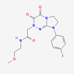 2-(8-(4-fluorophenyl)-3,4-dioxo-3,4,7,8-tetrahydroimidazo[2,1-c][1,2,4]triazin-2(6H)-yl)-N-(2-methoxyethyl)acetamide