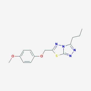 6-[(4-Methoxyphenoxy)methyl]-3-propyl[1,2,4]triazolo[3,4-b][1,3,4]thiadiazole