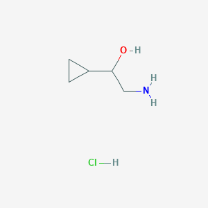 molecular formula C5H12ClNO B2933776 α-(氨甲基)-环丙甲醇盐酸盐 CAS No. 2413898-48-1