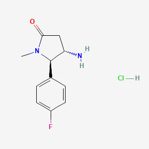 (4S,5R)-4-Amino-5-(4-fluorophenyl)-1-methylpyrrolidin-2-one;hydrochloride