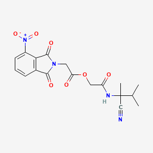 molecular formula C18H18N4O7 B2933791 [2-[(2-Cyano-3-methylbutan-2-yl)amino]-2-oxoethyl] 2-(4-nitro-1,3-dioxoisoindol-2-yl)acetate CAS No. 878086-70-5