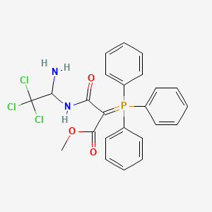 Methyl 3-((1-amino-2,2,2-trichloroethyl)amino)-3-oxo-2-(triphenylphosphoranylidene)propanoate