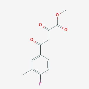 molecular formula C12H11FO4 B2933796 Methyl 4-(4-fluoro-3-methylphenyl)-2,4-dioxobutanoate CAS No. 1216456-13-1