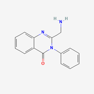 molecular formula C15H13N3O B2933797 2-(Aminomethyl)-3-phenylquinazolin-4-one CAS No. 22126-97-2