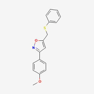 molecular formula C17H15NO2S B2933808 3-(4-Methoxyphenyl)-5-[(phenylsulfanyl)methyl]isoxazole CAS No. 551921-26-7