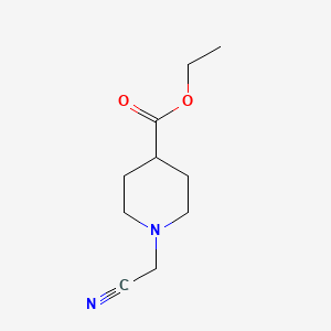 molecular formula C10H16N2O2 B2933810 Ethyl 1-(cyanomethyl)piperidine-4-carboxylate CAS No. 3088-41-3; 460094-92-2