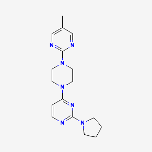 molecular formula C17H23N7 B2933815 4-[4-(5-Methylpyrimidin-2-yl)piperazin-1-yl]-2-pyrrolidin-1-ylpyrimidine CAS No. 2415562-04-6