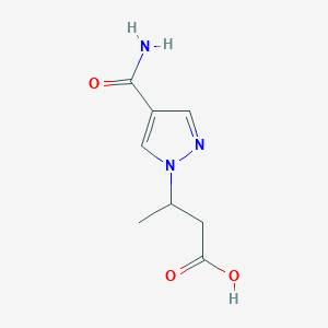 3-(4-Carbamoylpyrazol-1-yl)butanoic acid