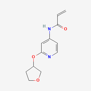 molecular formula C12H14N2O3 B2933820 N-[2-(Oxolan-3-yloxy)pyridin-4-yl]prop-2-enamide CAS No. 2196444-34-3