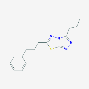 molecular formula C15H18N4S B293383 6-(3-Phenylpropyl)-3-propyl[1,2,4]triazolo[3,4-b][1,3,4]thiadiazole 