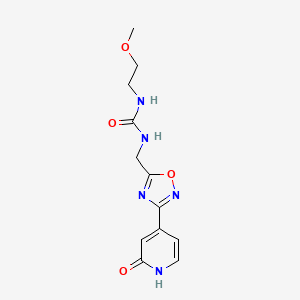 1-(2-Methoxyethyl)-3-((3-(2-oxo-1,2-dihydropyridin-4-yl)-1,2,4-oxadiazol-5-yl)methyl)urea