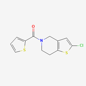 molecular formula C12H10ClNOS2 B2933833 (2-chloro-6,7-dihydrothieno[3,2-c]pyridin-5(4H)-yl)(thiophen-2-yl)methanone CAS No. 2176270-87-2