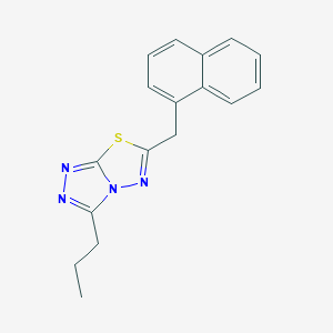 molecular formula C17H16N4S B293384 6-(Naphthalen-1-ylmethyl)-3-propyl[1,2,4]triazolo[3,4-b][1,3,4]thiadiazole 