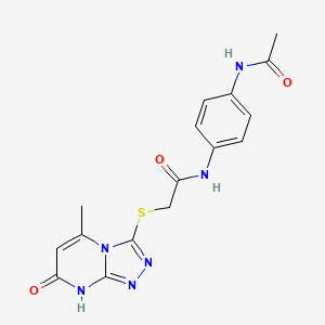 N-(4-acetamidophenyl)-2-((5-methyl-7-oxo-7,8-dihydro-[1,2,4]triazolo[4,3-a]pyrimidin-3-yl)thio)acetamide