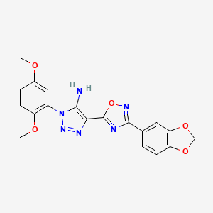 4-[3-(2H-1,3-benzodioxol-5-yl)-1,2,4-oxadiazol-5-yl]-1-(2,5-dimethoxyphenyl)-1H-1,2,3-triazol-5-amine