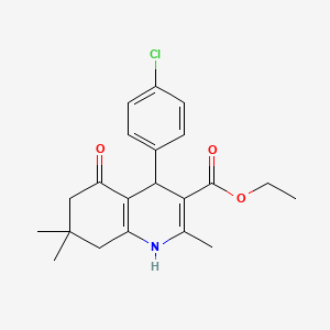 Ethyl 4-(4-chlorophenyl)-2,7,7-trimethyl-5-oxo-1,4,5,6,7,8-hexahydro-3-quinolinecarboxylate