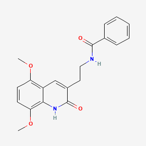 N-[2-(5,8-dimethoxy-2-oxo-1H-quinolin-3-yl)ethyl]benzamide