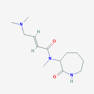 (E)-4-(Dimethylamino)-N-methyl-N-(2-oxoazepan-3-yl)but-2-enamide
