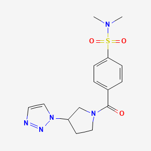4-(3-(1H-1,2,3-triazol-1-yl)pyrrolidine-1-carbonyl)-N,N-dimethylbenzenesulfonamide