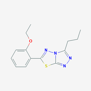 molecular formula C14H16N4OS B293388 6-(2-Ethoxyphenyl)-3-propyl[1,2,4]triazolo[3,4-b][1,3,4]thiadiazole 