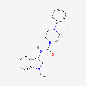 molecular formula C21H23FN4O B2933896 N-(1-乙基-1H-吲哚-3-基)-4-(2-氟苯基)哌嗪-1-羧酰胺 CAS No. 941988-08-5