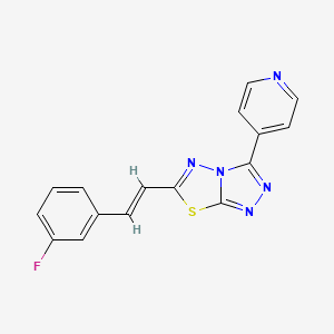 (E)-6-(3-fluorostyryl)-3-(pyridin-4-yl)-[1,2,4]triazolo[3,4-b][1,3,4]thiadiazole