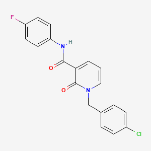 molecular formula C19H14ClFN2O2 B2933911 1-(4-chlorobenzyl)-N-(4-fluorophenyl)-2-oxo-1,2-dihydropyridine-3-carboxamide CAS No. 946302-61-0