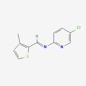 molecular formula C11H9ClN2S B2933924 N-(5-氯吡啶-2-基)-1-(3-甲基噻吩-2-基)甲亚胺 CAS No. 324058-74-4