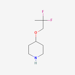 molecular formula C8H15F2NO B2933929 4-(2,2-Difluoropropoxy)piperidine CAS No. 1364633-42-0