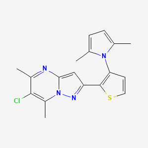 6-chloro-2-[3-(2,5-dimethyl-1H-pyrrol-1-yl)-2-thienyl]-5,7-dimethylpyrazolo[1,5-a]pyrimidine