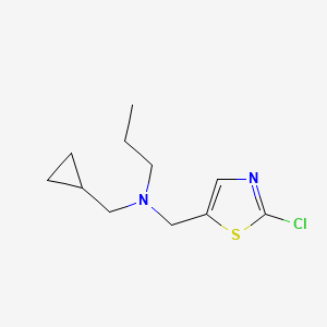 molecular formula C11H17ClN2S B2933936 N-[(2-chloro-1,3-thiazol-5-yl)methyl]-N-(cyclopropylmethyl)-1-propanamine CAS No. 885950-05-0