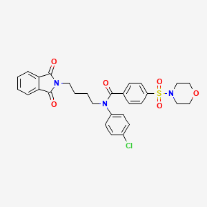 N-(4-chlorophenyl)-N-(4-(1,3-dioxoisoindolin-2-yl)butyl)-4-(morpholinosulfonyl)benzamide