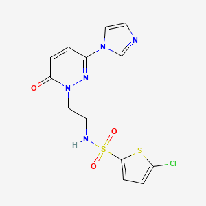 N-(2-(3-(1H-imidazol-1-yl)-6-oxopyridazin-1(6H)-yl)ethyl)-5-chlorothiophene-2-sulfonamide