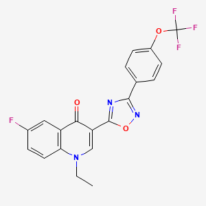 1-ethyl-6-fluoro-3-{3-[4-(trifluoromethoxy)phenyl]-1,2,4-oxadiazol-5-yl}quinolin-4(1H)-one