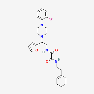 N1-(2-(cyclohex-1-en-1-yl)ethyl)-N2-(2-(4-(2-fluorophenyl)piperazin-1-yl)-2-(furan-2-yl)ethyl)oxalamide