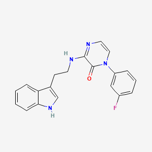 1-(3-fluorophenyl)-3-{[2-(1H-indol-3-yl)ethyl]amino}-1,2-dihydropyrazin-2-one