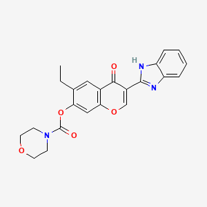 [3-(1H-benzimidazol-2-yl)-6-ethyl-4-oxochromen-7-yl] morpholine-4-carboxylate