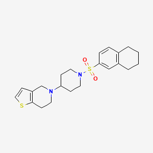 5-(1-((5,6,7,8-Tetrahydronaphthalen-2-yl)sulfonyl)piperidin-4-yl)-4,5,6,7-tetrahydrothieno[3,2-c]pyridine