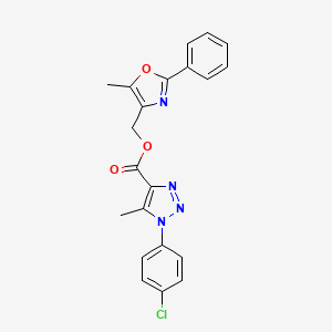 (5-methyl-2-phenyl-1,3-oxazol-4-yl)methyl 1-(4-chlorophenyl)-5-methyl-1H-1,2,3-triazole-4-carboxylate