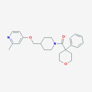 molecular formula C24H30N2O3 B2933983 [4-[(2-Methylpyridin-4-yl)oxymethyl]piperidin-1-yl]-(4-phenyloxan-4-yl)methanone CAS No. 2380067-23-0