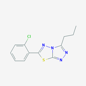 molecular formula C12H11ClN4S B293399 6-(2-Chlorophenyl)-3-propyl[1,2,4]triazolo[3,4-b][1,3,4]thiadiazole 