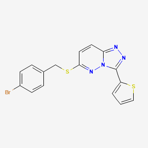 6-[(4-Bromophenyl)methylsulfanyl]-3-thiophen-2-yl-[1,2,4]triazolo[4,3-b]pyridazine