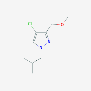 molecular formula C9H15ClN2O B2933993 4-chloro-1-isobutyl-3-(methoxymethyl)-1H-pyrazole CAS No. 1855950-63-8