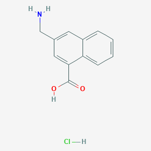 molecular formula C12H12ClNO2 B2933994 3-(Aminomethyl)naphthalene-1-carboxylic acid hydrochloride CAS No. 2228828-31-5