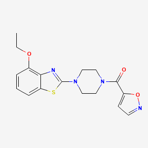 molecular formula C17H18N4O3S B2933995 (4-(4-Ethoxybenzo[d]thiazol-2-yl)piperazin-1-yl)(isoxazol-5-yl)methanone CAS No. 941994-16-7